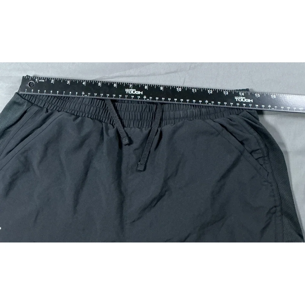 Under Armour Womens HeatGear Fly By Running Shorts Black Mesh Loose Fit Medium